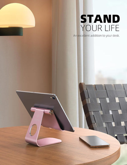 iPad Stand Adjustable Tablet Holder, Sturdy Aluminum, Multi-Angle