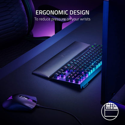 Ergonomic Wrist Rest Pro for Full-Sized Keyboards, Black