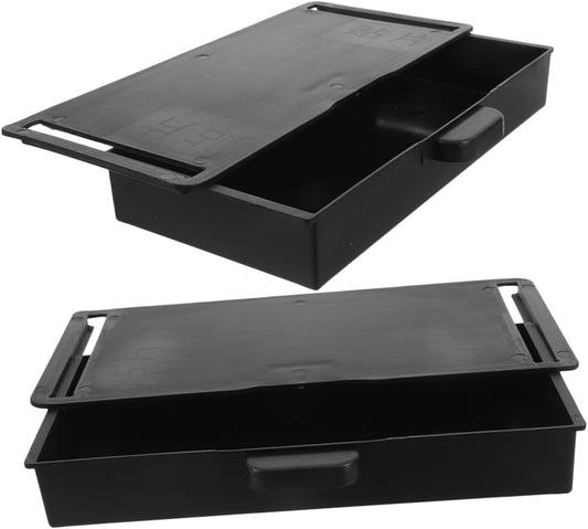 under Desk Drawer Storage Organizer 2 pack Slide Out Desk Drawers with Handle No Drill Installation Hidden Pencil Storage Tray for Home Office Dorm Cabinet 9.25 X 4.13 X 1.37 in