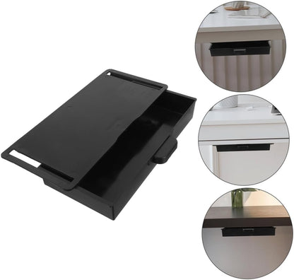 under Desk Drawer Storage Organizer 2 pack Slide Out Desk Drawers with Handle No Drill Installation Hidden Pencil Storage Tray for Home Office Dorm Cabinet 9.25 X 4.13 X 1.37 in