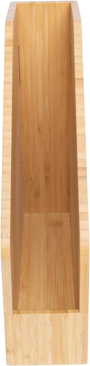 2 Pack Bamboo Magazine File Holder Book Holder Frames