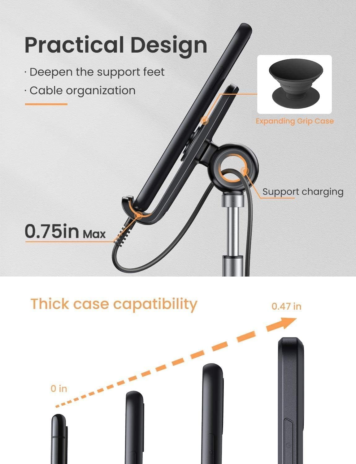 Cell Phone Stand Phone Holder for Desk, Office Decor Gadgets for Men