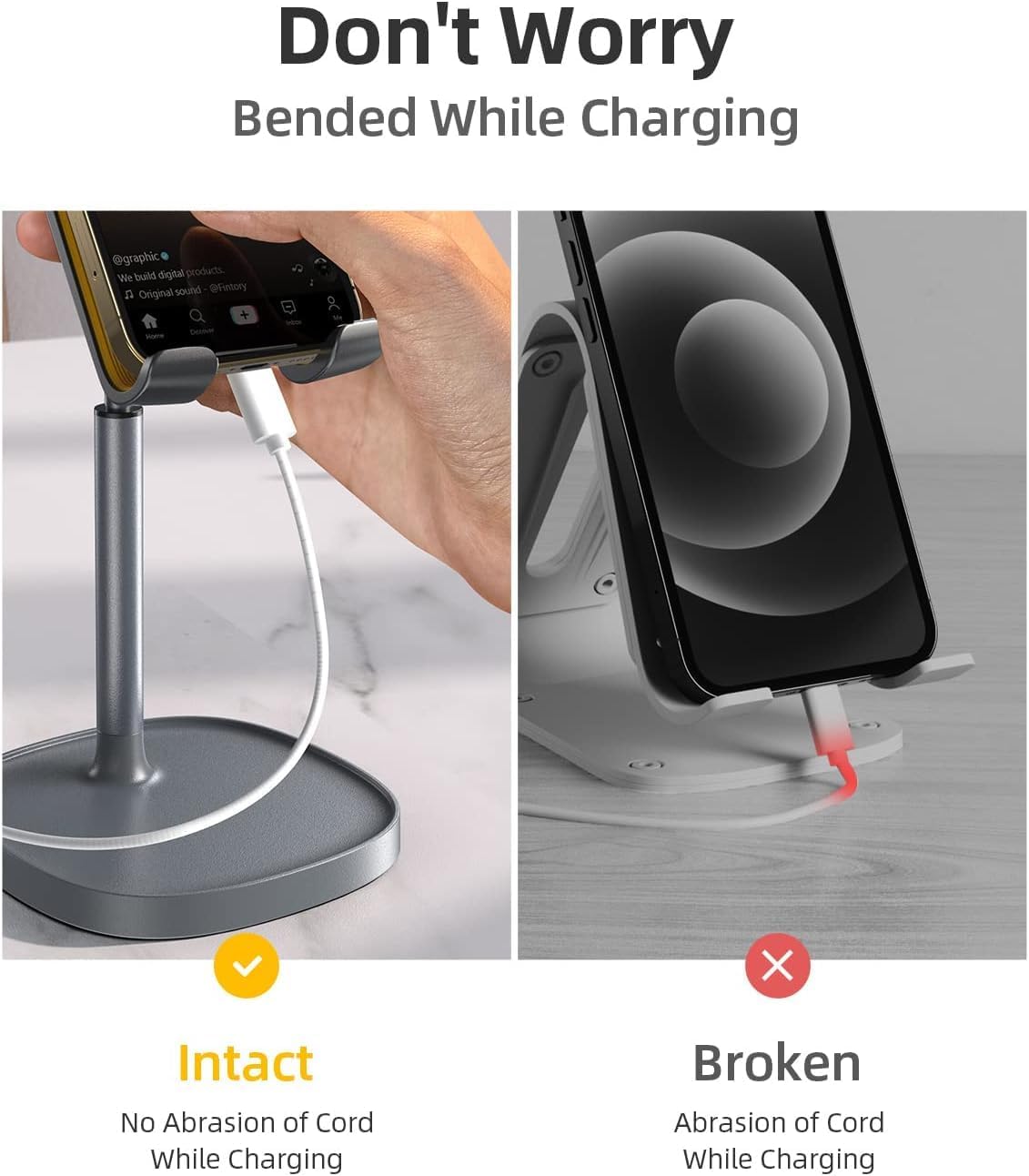 Cell Phone Stand Phone Holder for Desk, Office Decor Gadgets for Men