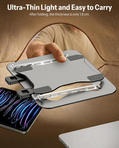 Laptop Stand, Adjustable Metal Foldable Riser 10-17.2", Silver