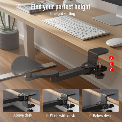 Ergonomic Arm/Elbow Rest for Desk, White