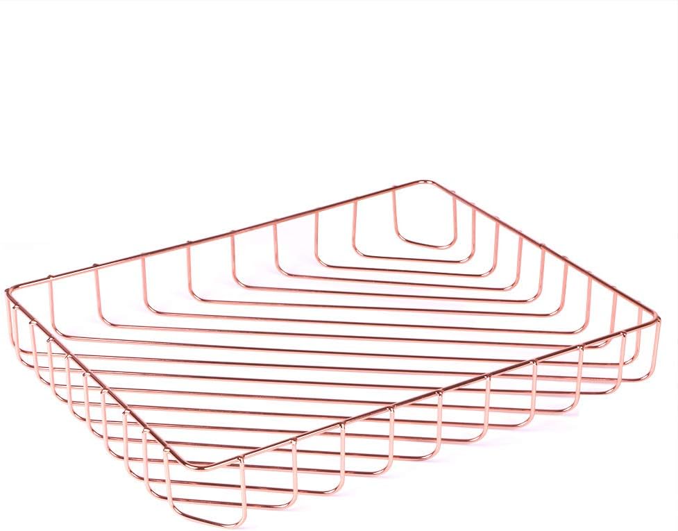 Gold Paper Basket Tray Wire Letter Tray Desktop Organizer Basket