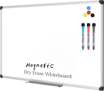 Magnetic Dry Erase Board/Whiteboard, 36 X 24 Inches Double Sided White Board, Silver Aluminium Frame