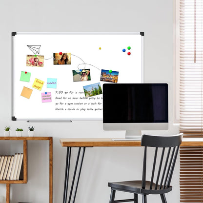 Magnetic Dry Erase Board/Whiteboard, 36 X 24 Inches Double Sided White Board, Silver Aluminium Frame