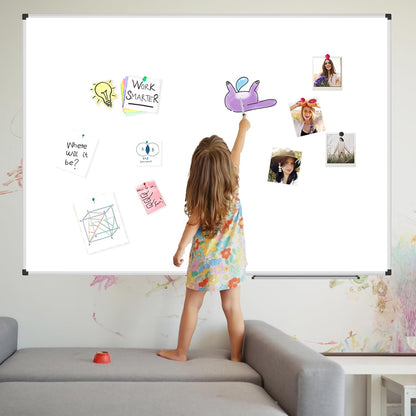 Magnetic Dry Erase Board/Whiteboard, 36 X 24 Inches Double Sided White Board, Silver Aluminium Frame