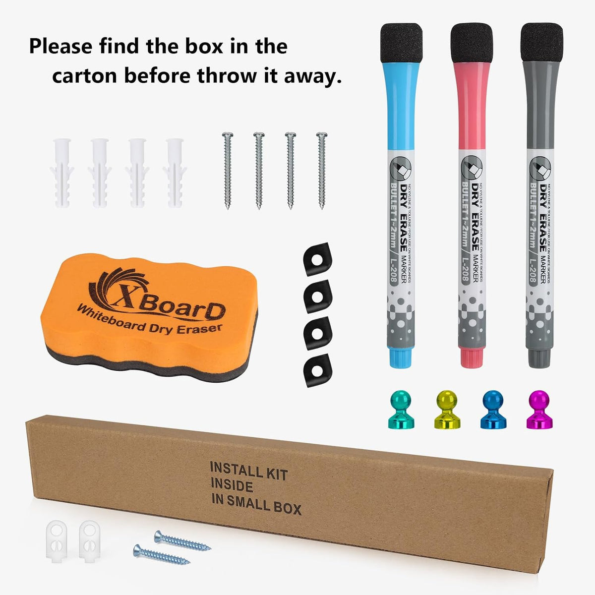 Magnetic Dry Erase Board/Whiteboard, 36 X 24 Inches Double Sided White Board, Silver Aluminium Frame