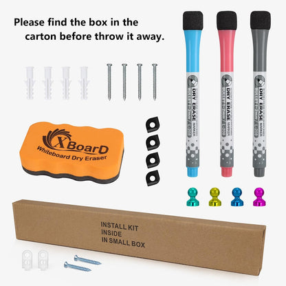 Magnetic Dry Erase Board/Whiteboard, 36 X 24 Inches Double Sided White Board, Silver Aluminium Frame