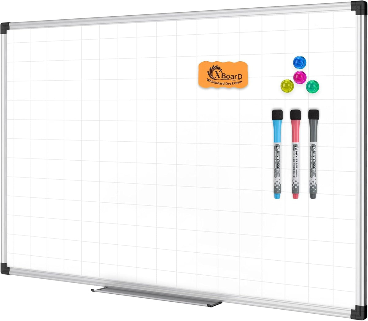 Magnetic Dry Erase Board/Whiteboard, 36 X 24 Inches Double Sided White Board, Silver Aluminium Frame