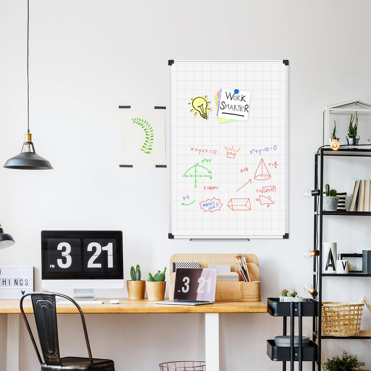 Magnetic Dry Erase Board/Whiteboard, 36 X 24 Inches Double Sided White Board, Silver Aluminium Frame