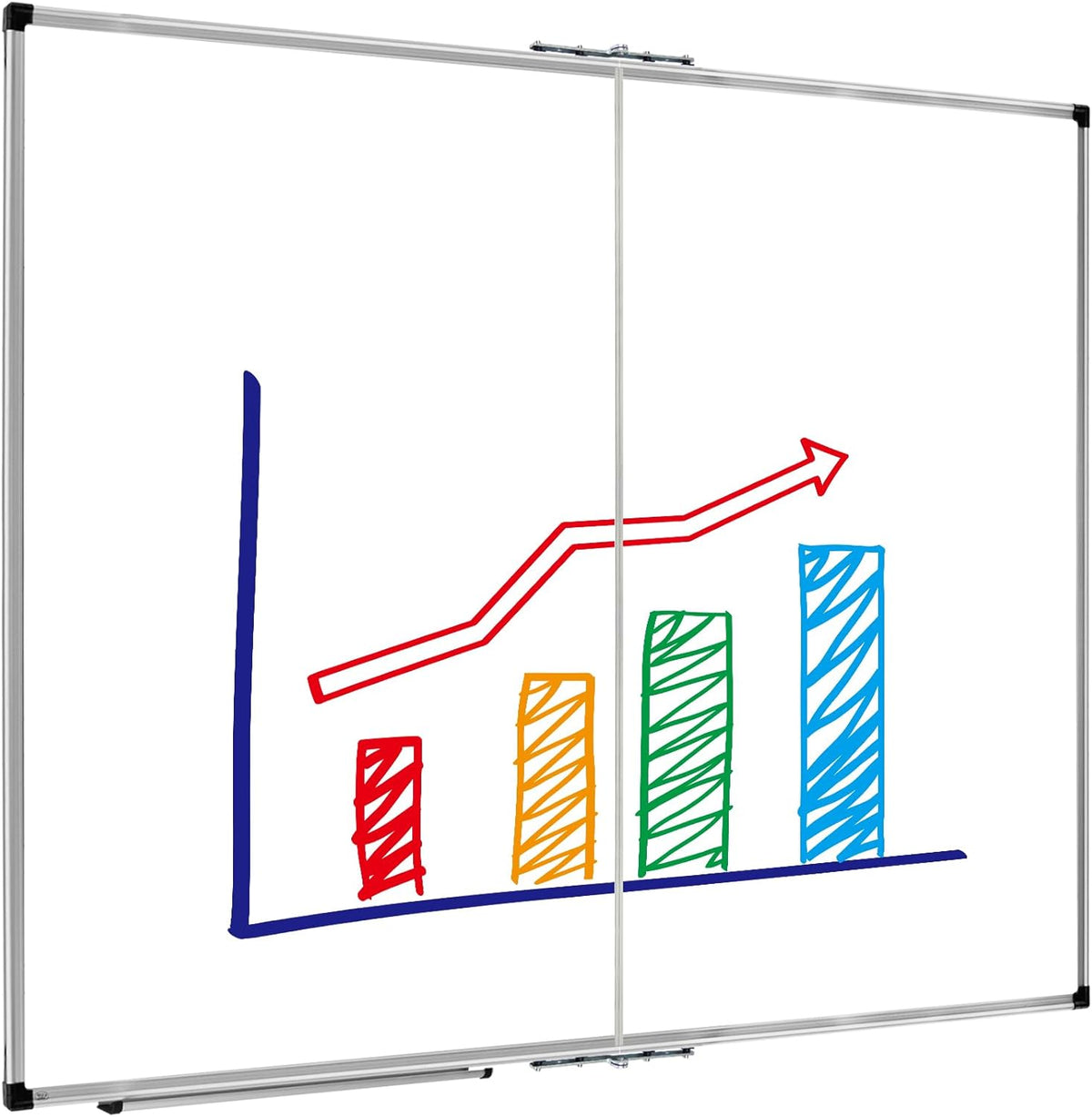 Magnetic Dry Erase Board/Whiteboard, 36 X 24 Inches Double Sided White Board, Silver Aluminium Frame