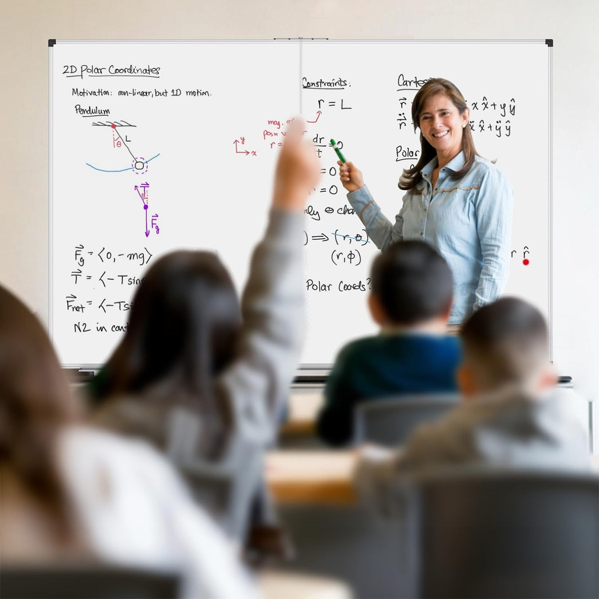 Magnetic Dry Erase Board/Whiteboard, 36 X 24 Inches Double Sided White Board, Silver Aluminium Frame