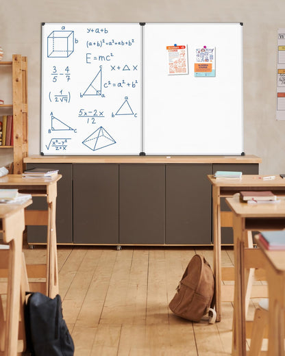 Magnetic Dry Erase Board/Whiteboard, 36 X 24 Inches Double Sided White Board, Silver Aluminium Frame