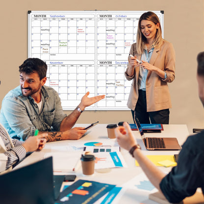 Magnetic Dry Erase Board/Whiteboard, 36 X 24 Inches Double Sided White Board, Silver Aluminium Frame