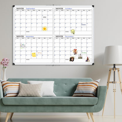 Magnetic Dry Erase Board/Whiteboard, 36 X 24 Inches Double Sided White Board, Silver Aluminium Frame