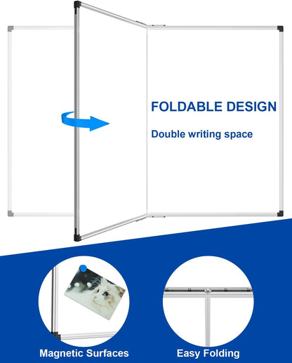 Magnetic Dry Erase Board/Whiteboard, 36 X 24 Inches Double Sided White Board, Silver Aluminium Frame