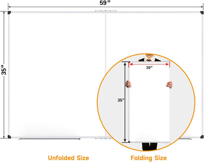 Magnetic Dry Erase Board/Whiteboard, 36 X 24 Inches Double Sided White Board, Silver Aluminium Frame