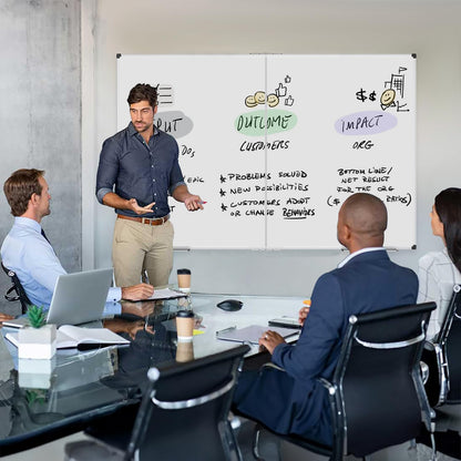 Magnetic Dry Erase Board/Whiteboard, 36 X 24 Inches Double Sided White Board, Silver Aluminium Frame