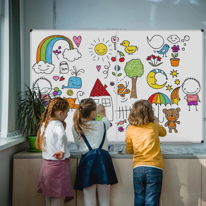 Magnetic Dry Erase Board/Whiteboard, 36 X 24 Inches Double Sided White Board, Silver Aluminium Frame