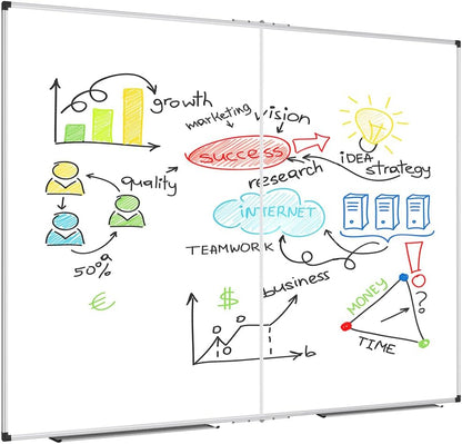 Magnetic Dry Erase Board/Whiteboard, 36 X 24 Inches Double Sided White Board, Silver Aluminium Frame