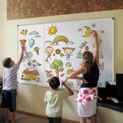 Magnetic Dry Erase Board/Whiteboard, 36 X 24 Inches Double Sided White Board, Silver Aluminium Frame