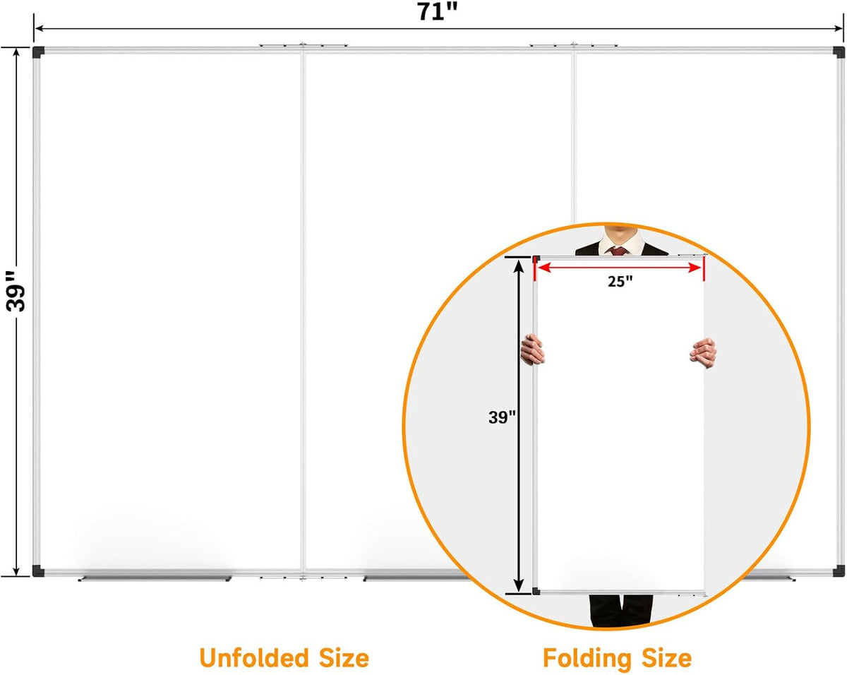 Magnetic Dry Erase Board/Whiteboard, 36 X 24 Inches Double Sided White Board, Silver Aluminium Frame
