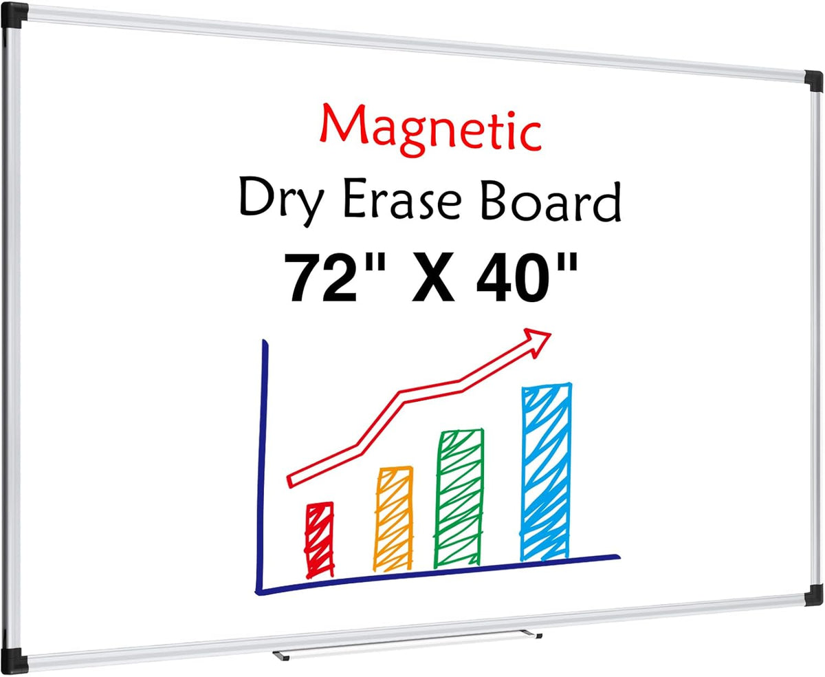 Magnetic Dry Erase Board/Whiteboard, 36 X 24 Inches Double Sided White Board, Silver Aluminium Frame