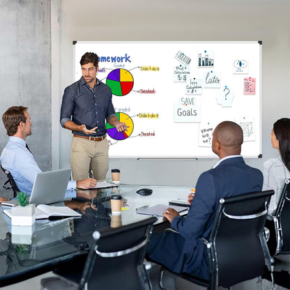 Magnetic Dry Erase Board/Whiteboard, 36 X 24 Inches Double Sided White Board, Silver Aluminium Frame