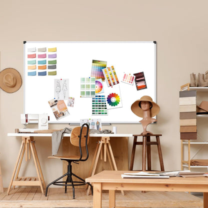 Magnetic Dry Erase Board/Whiteboard, 36 X 24 Inches Double Sided White Board, Silver Aluminium Frame