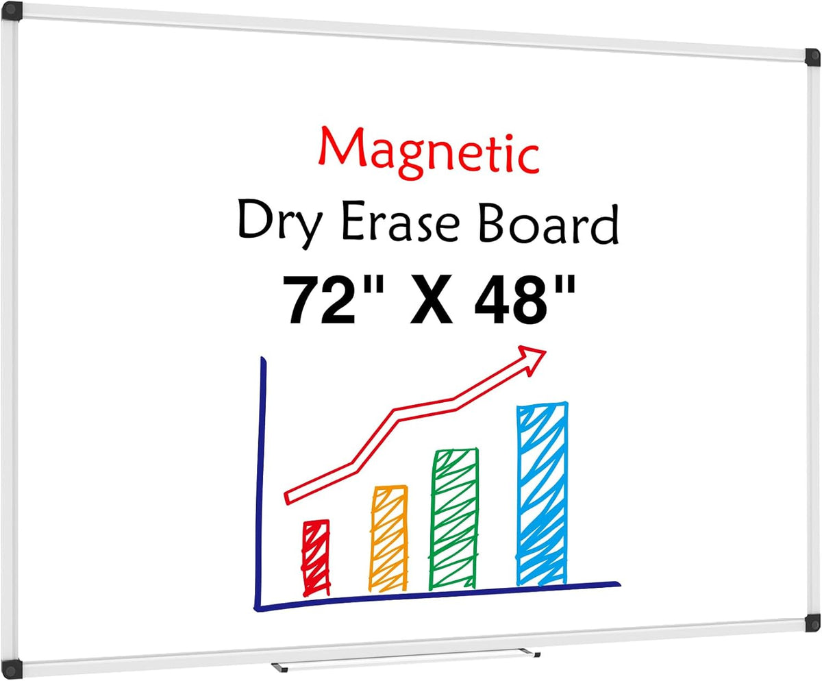 Magnetic Dry Erase Board/Whiteboard, 36 X 24 Inches Double Sided White Board, Silver Aluminium Frame