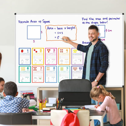 Magnetic Dry Erase Board/Whiteboard, 36 X 24 Inches Double Sided White Board, Silver Aluminium Frame