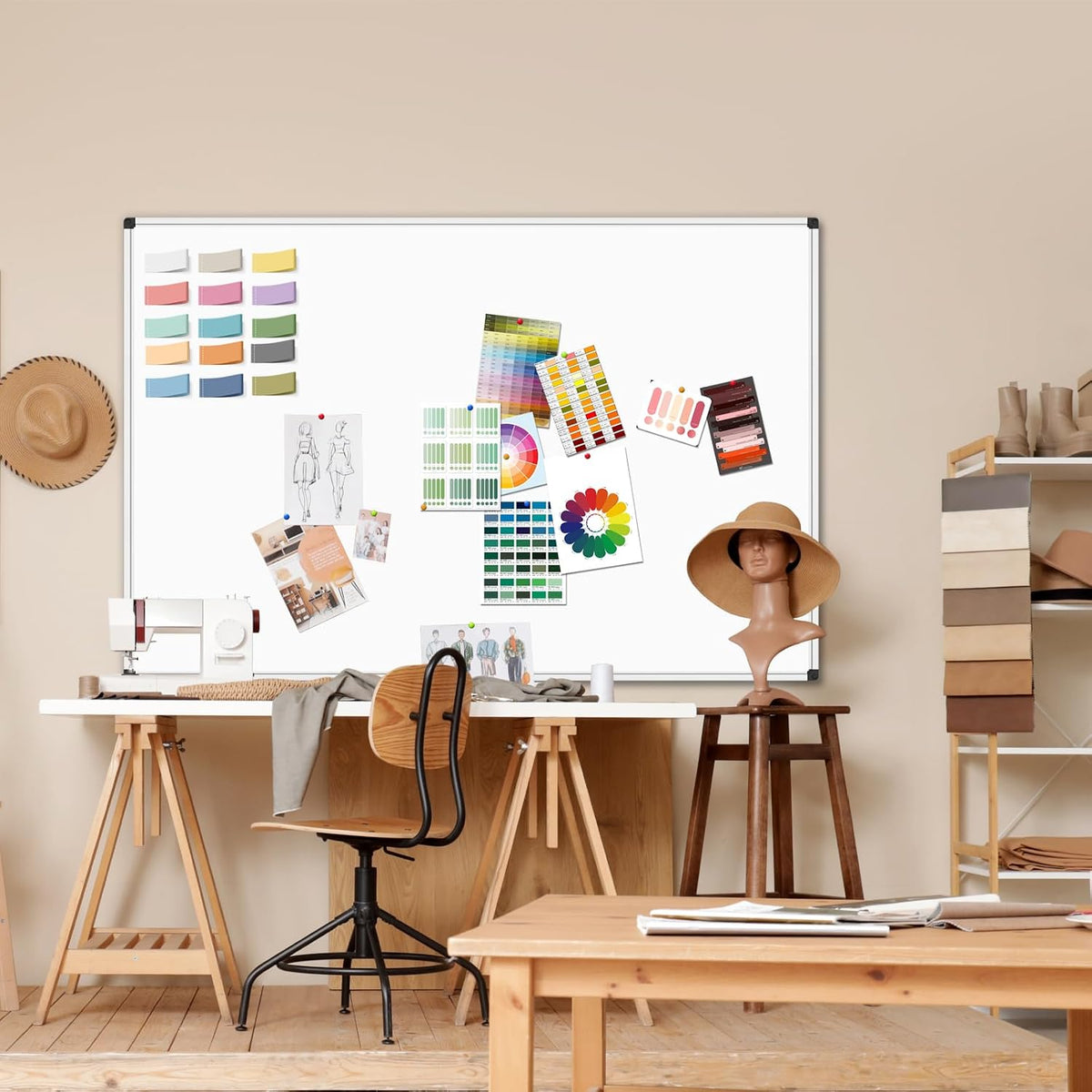 Magnetic Dry Erase Board/Whiteboard, 36 X 24 Inches Double Sided White Board, Silver Aluminium Frame