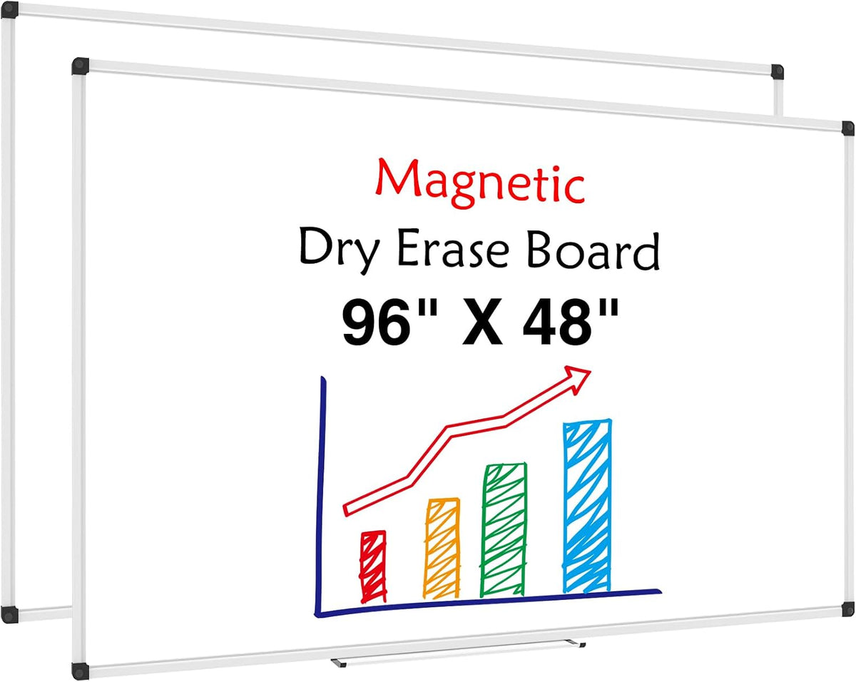 Magnetic Dry Erase Board/Whiteboard, 36 X 24 Inches Double Sided White Board, Silver Aluminium Frame
