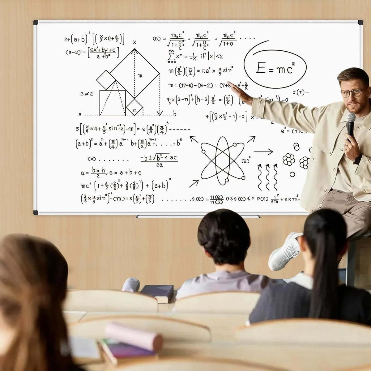 Magnetic Dry Erase Board/Whiteboard, 36 X 24 Inches Double Sided White Board, Silver Aluminium Frame