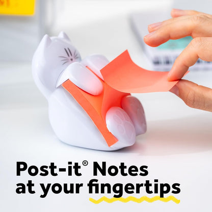 Note Dispenser, White Cat Design, 1 Dispenser, 1 Pad, 45 Sheets