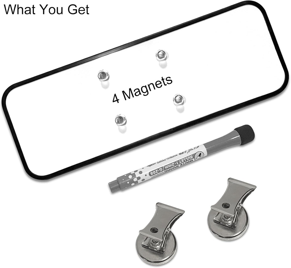 Removable Laptop and Monitor Memo Board,Dry Erase Whiteboard with Brackets, 4 Magnets and Marker,Document Holder for Typing, Paper Holder Stand, and Monitor Sticky Note Holder,Office Desk Accessories