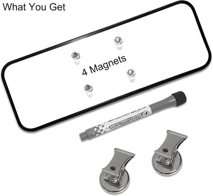Removable Laptop and Monitor Memo Board,Dry Erase Whiteboard with Brackets, 4 Magnets and Marker,Document Holder for Typing, Paper Holder Stand, and Monitor Sticky Note Holder,Office Desk Accessories