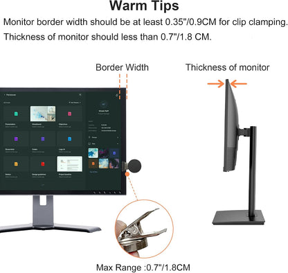 Removable Laptop and Monitor Memo Board,Dry Erase Whiteboard with Brackets, 4 Magnets and Marker,Document Holder for Typing, Paper Holder Stand, and Monitor Sticky Note Holder,Office Desk Accessories
