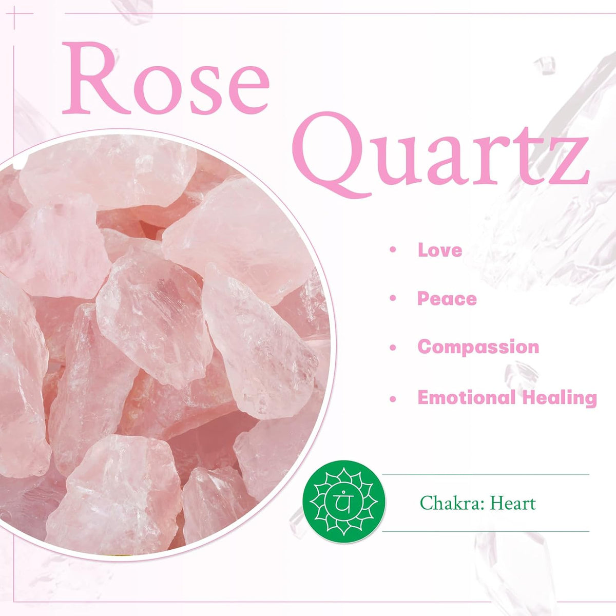 Natural Rose Quartz Raw Crystal Card Holder Photo Clip Stand