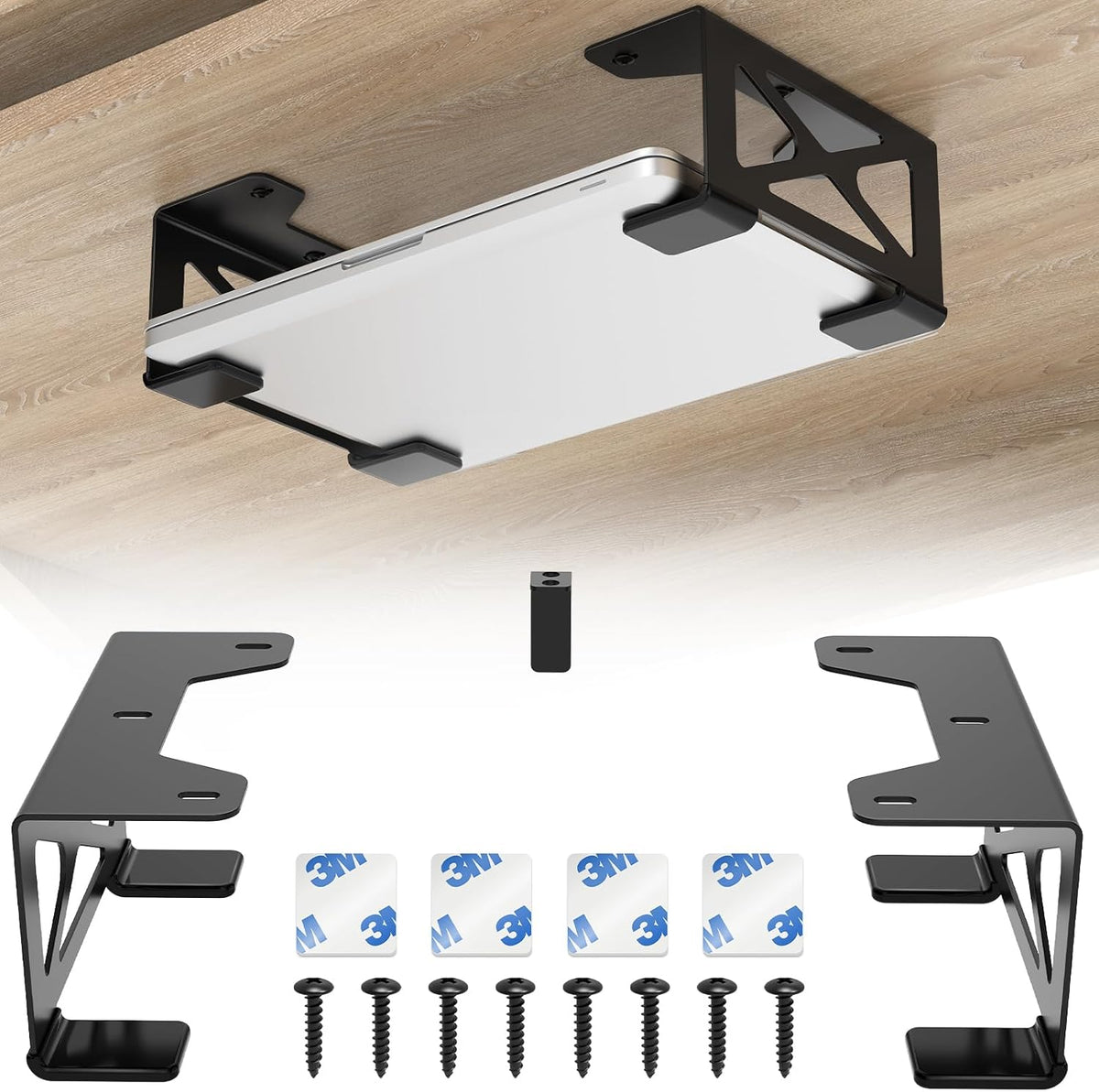Under Desk Laptop Mount, Metal Under Desk Shelf Holder