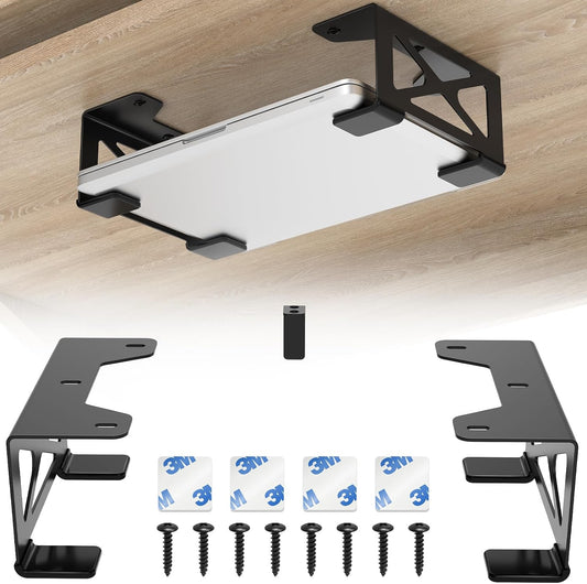 Under Desk Laptop Mount, Metal Under Desk Shelf Holder