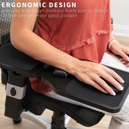 Black Wooden Arm Rest Mouse Pad with Wrist Cushion, MOUNT-MS02D