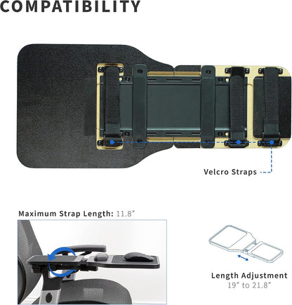 Black Wooden Arm Rest Mouse Pad with Wrist Cushion, MOUNT-MS02D