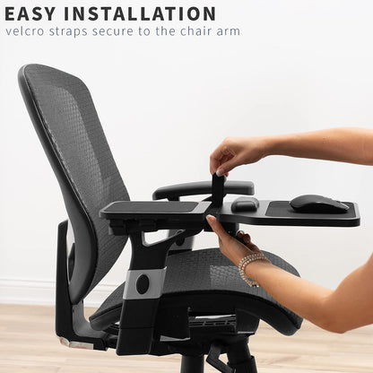 Black Wooden Arm Rest Mouse Pad with Wrist Cushion, MOUNT-MS02D