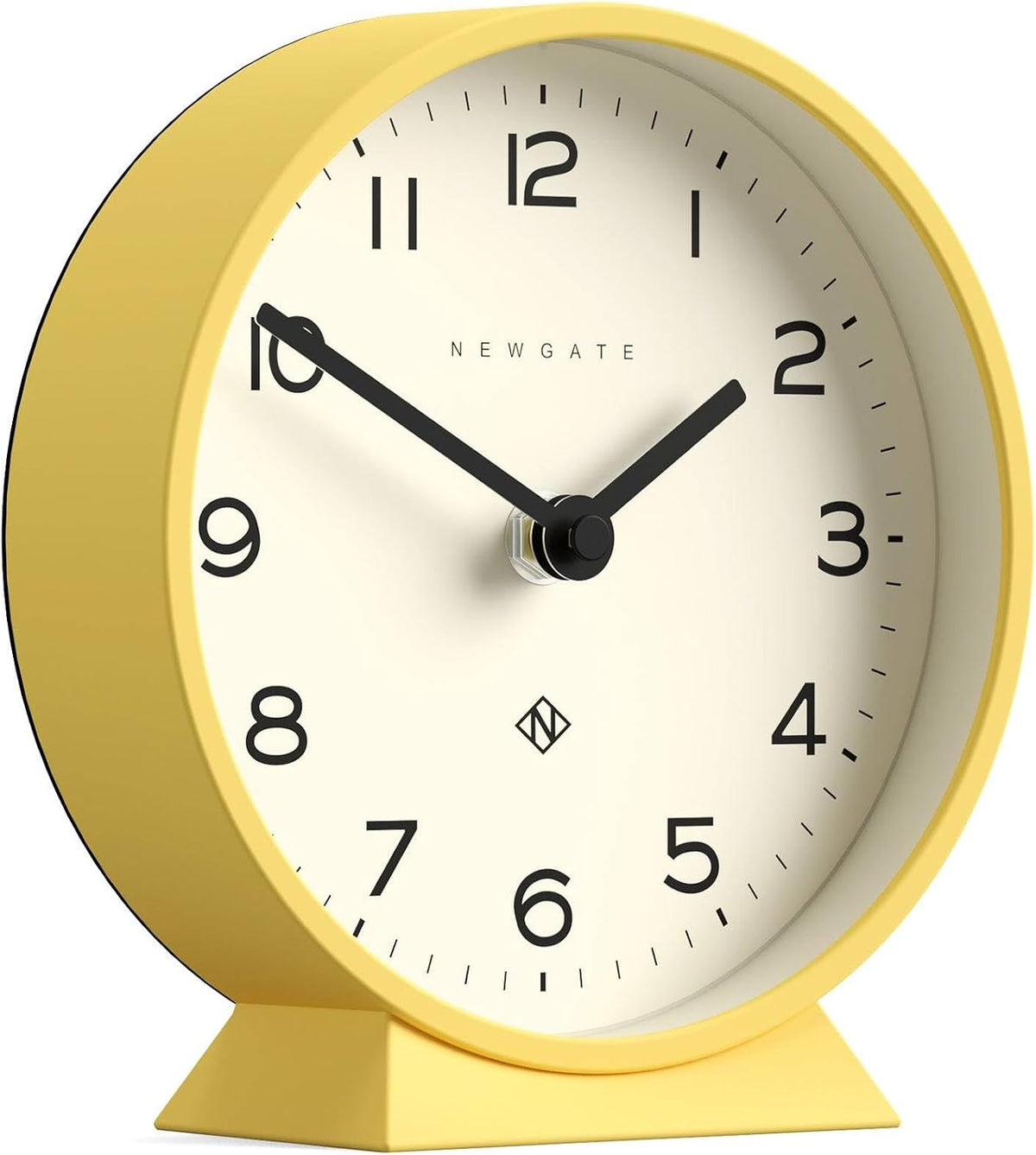 ® M Mantel Echo Desk Clock | Modern Round Design | Black | Easy to Read Numbers | Contemporary Style for Desk, Table, Shelf or Bedside