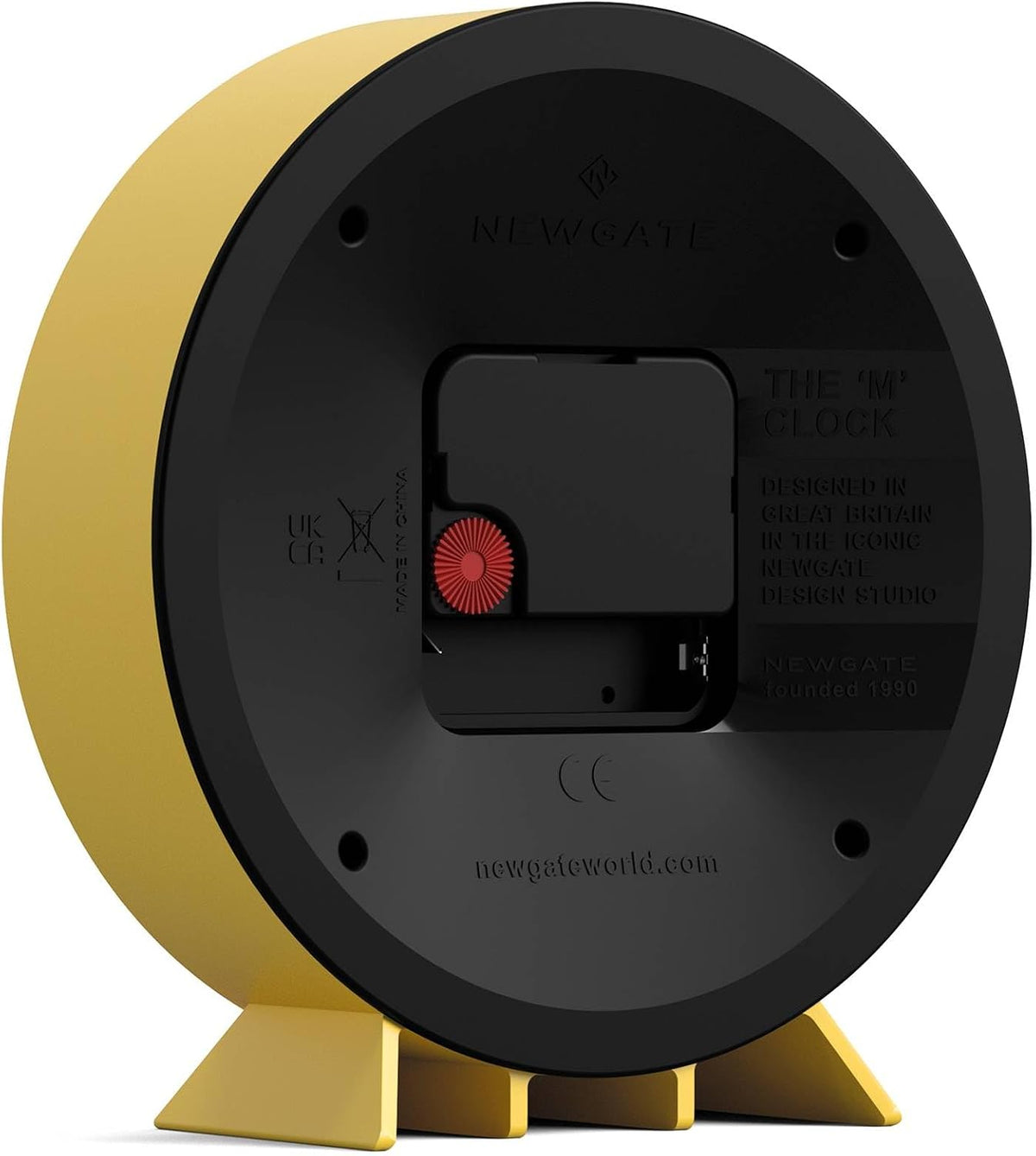 ® M Mantel Echo Desk Clock | Modern Round Design | Black | Easy to Read Numbers | Contemporary Style for Desk, Table, Shelf or Bedside