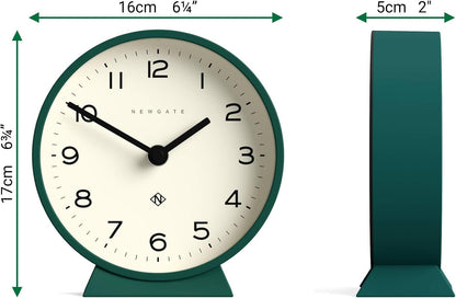 ® M Mantel Echo Desk Clock | Modern Round Design | Black | Easy to Read Numbers | Contemporary Style for Desk, Table, Shelf or Bedside